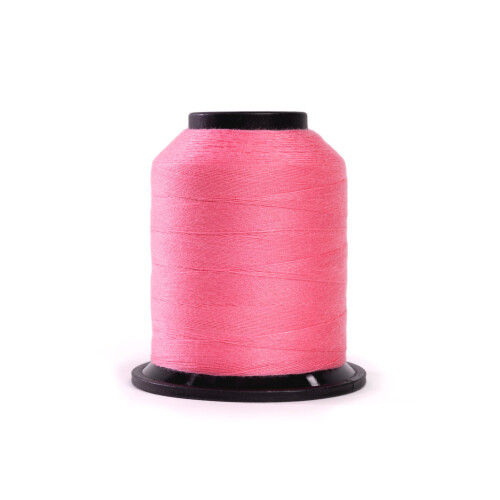 Finesse Thread Solid Colors | 100% Polyester  3ply  50wt | Thread Cones | 100% Polyester Thread for Quilting and Sewing (Bubblegum  1 100 Yards)