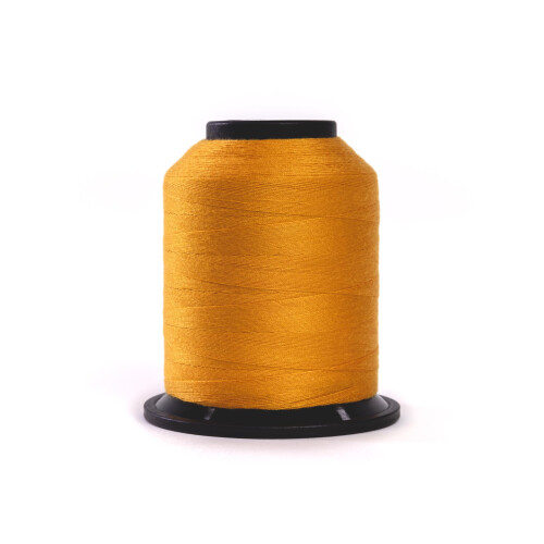 Finesse Thread Solid Colors | 100% Polyester  3ply  50wt | Thread Cones | 100% Polyester Thread for Quilting and Sewing (Gold  1 100 Yards)