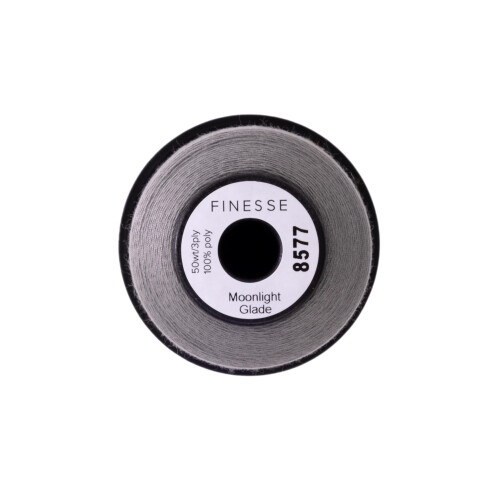 Finesse Thread Solid Colors | 100% Polyester  3ply  50wt | Thread Cones | 100% Polyester Thread for Quilting and Sewing (Moonlight Glade  1 100 Yards) 1