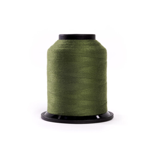 Finesse Thread Solid Colors | 100% Polyester  3ply  50wt | Thread Cones | 100% Polyester Thread for Quilting and Sewing (Moss  1 100 Yards)