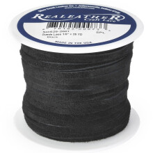 Realteather SOS25-2001 ruskind l?derblonder til h?ndv?rk og smykker, der fremstiller 0,125 """" x 25 'sort 1-spole