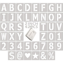 Buchstabenschablonen, 5,1 cm, Alphabet-Schablonen, 42 St   ck     verdickte Symbol- und Zahlenschablonen, Bastelschablonen, wiederverwendbare Alphabe