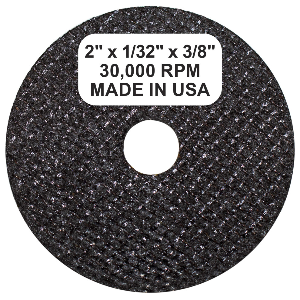 Shark 2-Inch x 1/32-Inch x 3/8-Inch Aluminum Oxide 54 Grit Cut-Off Wheel  10-Pack  Black  Compatible with Angle Grinder  Cut-Off Machine