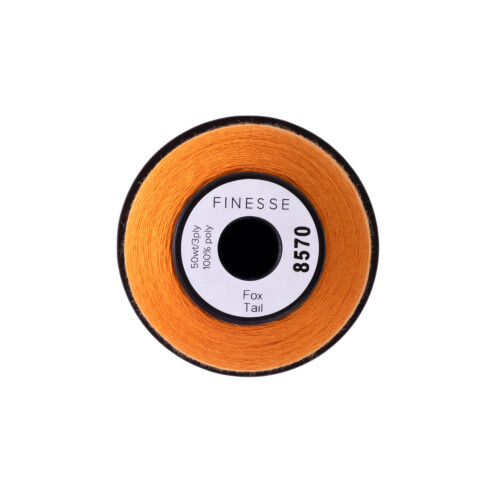Finesse Thread Solid Colors | 100% Polyester  3ply  50wt | Thread Cones | 100% Polyester Thread for Quilting and Sewing (Fox Tail  1 100 Yards) 1