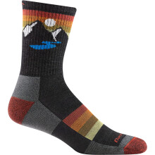 Darn Tough Vermont Men's Sunset Ridge Micro Crew Lightweight with Cushion Sock (Style 1997) - Grey/Charcoal X-Large