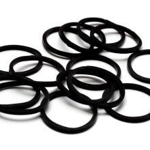 Ftter DIY sorte gummibnd med S-clips - 624 stk