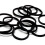 Ftter DIY sorte gummibnd med S-clips - 624 stk 1