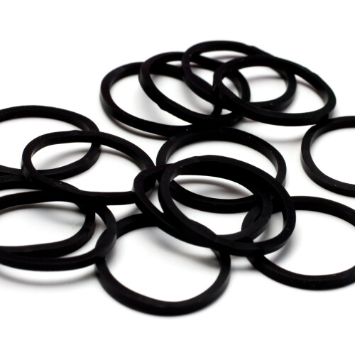 Ftter DIY sorte gummibnd med S-clips - 624 stk