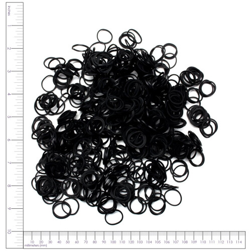 Ftter DIY sorte gummibnd med S-clips - 624 stk 2