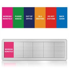 Office Door Signs 6 Options Do Not Disturb Please Knock In A Meeting Out Of Office Working Remotely Back Soon Privacy Office Slider Sign For