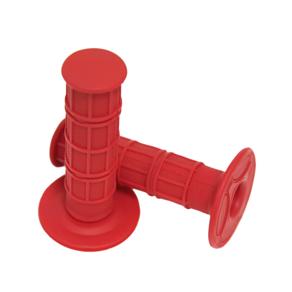 Poign   es de guidon pratiques en gel pour motocross et dirt bike (7/8""), 2 pi   ces - Rouge