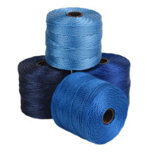 De Beadsmith S-Lon Bead Cord - .5 mm gedraaid nylon koord voor het rijgen van 4-Pack Blue Tones Mix TEX210 77 yards per spoel