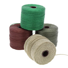 De Beadsmith S-Lon Bead Cord - .5 mm gedraaid nylon koord voor het rijgen van 4-Pack Earthtone Mix TEX210 77 yards per spoel