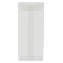 JAM PAPER #10 Policy Business Envelopes de velino translcido - 4 1/8 x 9 1/2 - Transparente - 25/pacote