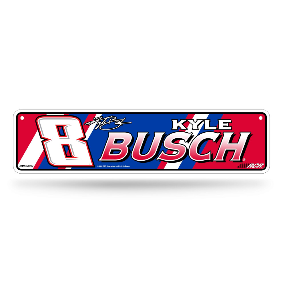 Rico Industries Nascar Racing Kyle Busch Metall-Stra Enschild, 10,2 X 38,1 Cm, Heimdekor Schlafzimmer B Ro M Nnerh Hle-image