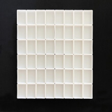 48 stuks lege aquarelverfpannen - volledige pannen 3 ml witte plastic pannen voor metalen aquarelblikken Perfect voor doe-het-zelf op maat gemaakt pa