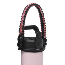 One MissionX Paracord Handle Compatible with Yeti Rambler 36oz 26oz 18oz 12oz 46oz Water Bottles Durable Carrier Strap - Holder(Pink Camo)