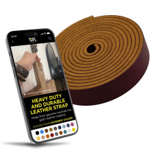 TOFL Echte Top-Grain Leren Band | 72 Inch Lang | 3/4 Inch Breed | 1/8 Inch Dik (7-8 oz) | 1 Leren Strip voor DIY Projecten
