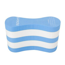Sporti Pull Buoy for Women & Men Competitive  Swim Trainer Gears  Swim Buoy for Lap Swimming  EVA 5-Layer Pull Buoy Leg Float - Blue/White/Blue