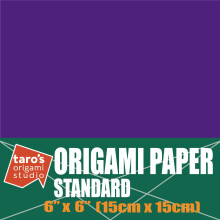 [Taro's Origami Studio] Standard 6 tuuman yksipuolinen yksiv  rinen (violetti) 50 arkkia (kaikki samanv  risi  ) neli  nmuotoinen helposti taitettava