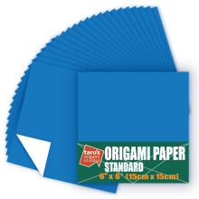 [Taro's Origami Studio] Standard 6 tuuman yksipuolinen yksiv  ripaperi (sininen) 50 arkkia (kaikki samaa v  ri  ) neli  nmuotoinen helposti taitettav