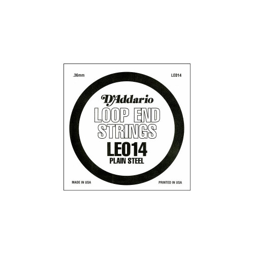 D'Addario LE014 Plain Steel Loop End -kielinen kitara .014