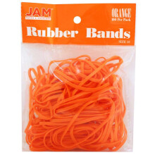 JAM PAPER Kleurrijke Rubber Bands - Maat 33 - Oranje Rubberbanden - 100/Verpakking