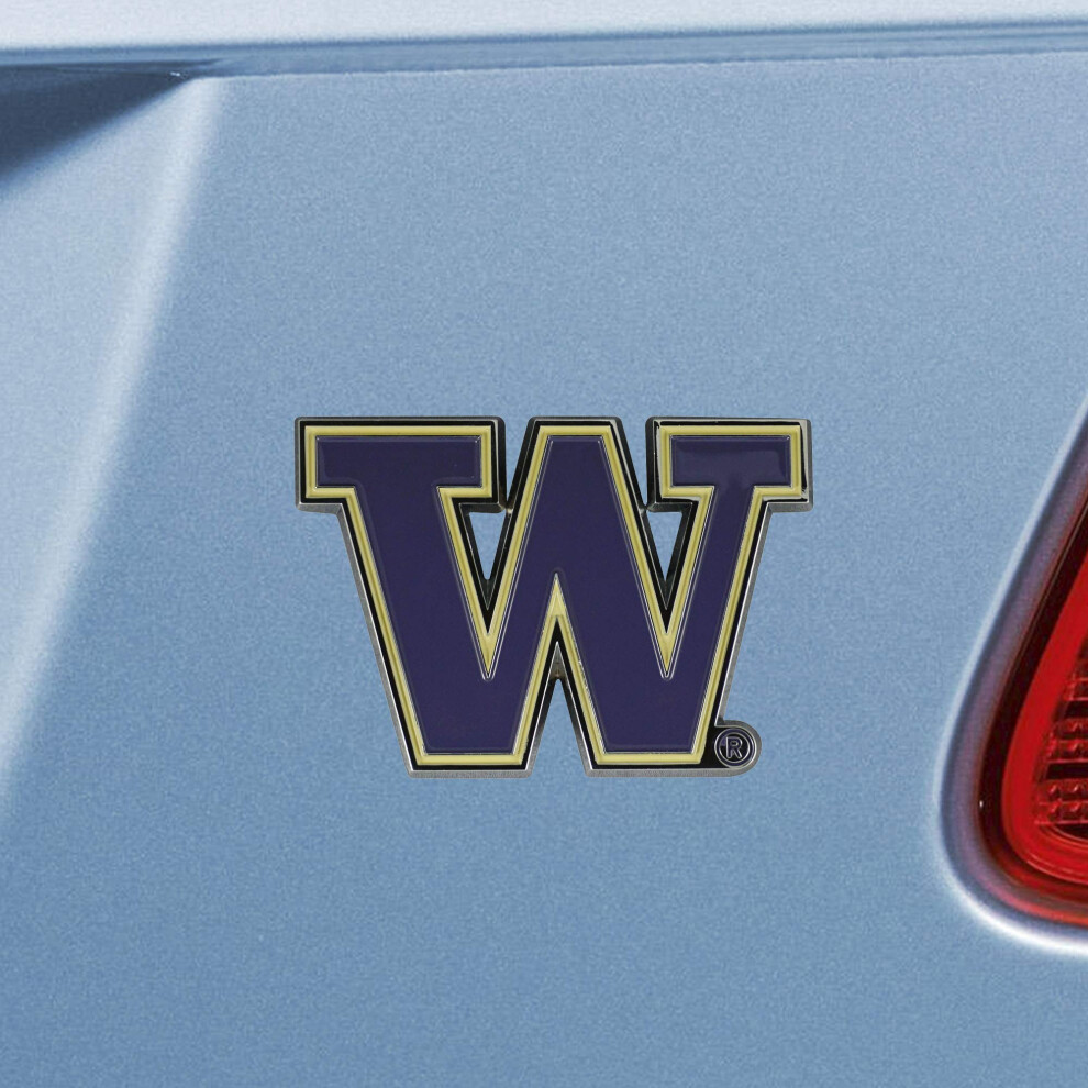 Fanmats 22262 Washington Huskies 3D Color Metal Emblem Diecut Team Logo Auto Emblem 842281122626