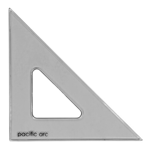 Pacific Arc's Scholastic Triangle - 8 inch - Smoke - 40/90 Angle - Polystyrene - Inking Edge - Technical Drawing Tools  Drafting  Architect and Engine