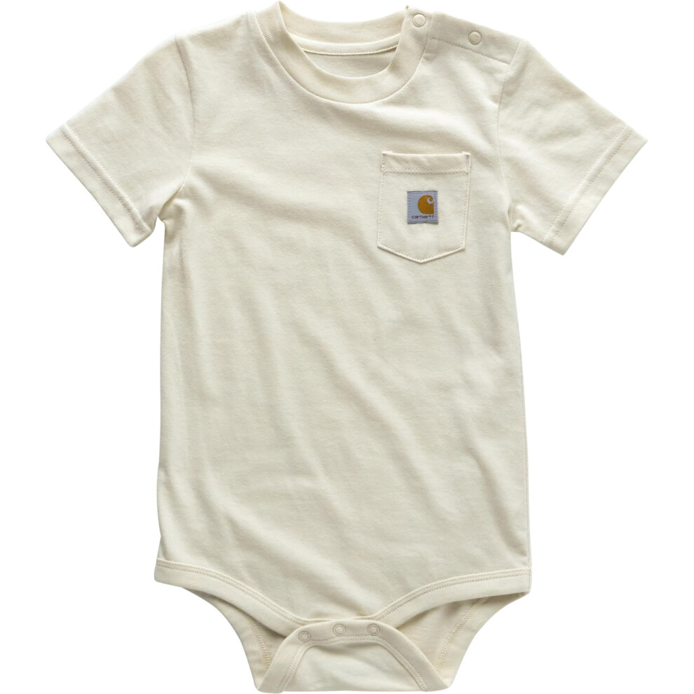 Carhartt Baby Short-Sleeve Pocket Bodysuit Turtledove Beige 18M