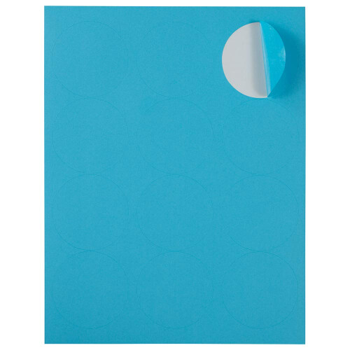 Selos adesivos de etiqueta circular JAM PAPER - 2,5 polegadas de dimetro - azul - 120 etiquetas redondas/pacote 2