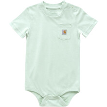 Carhartt Baby Short-Sleeve Pocket Bodysuit, Surf Spray Green, 24M