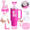 Moteerllu 6pcs Pink Stanley Cup 1