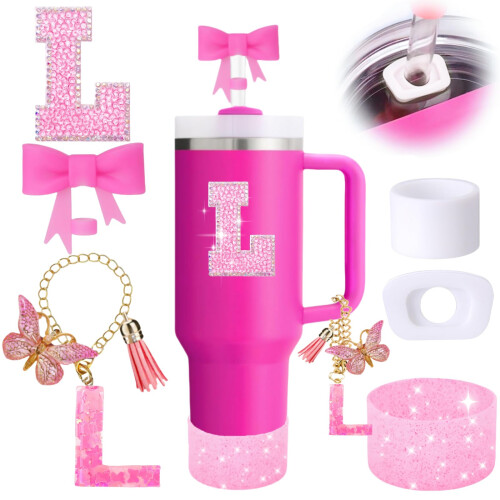 Moteerllu 6pcs Pink Stanley Cup