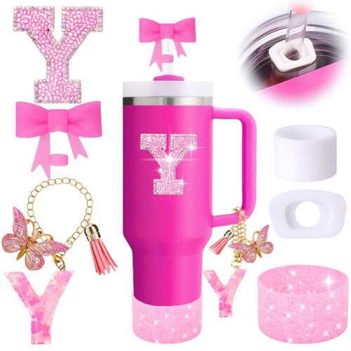 6pcs Pink Stanley Cup Akcesoria