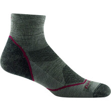 Darn Tough Vermont Men's Light Hiker 1/4 Lightweight with Cushion - Merino Wool Socks for Hiking - Beige/Taupe  Medium