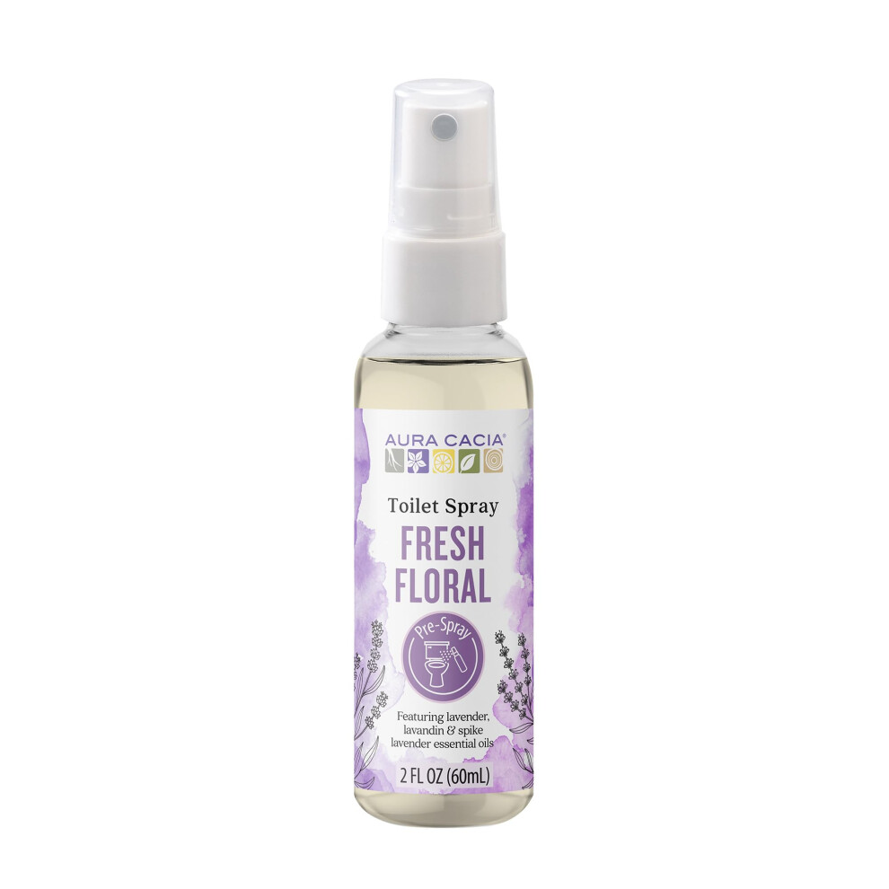 Aura Cacia Fresh Floral Toilet Spray 2 Fl. oz. - Light Aroma  No Synthetic Fragrances-image-OPC-PGSNT9M-NEW