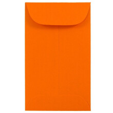 Envelopes coloridos JAM PAPER #3 Coin Business - 2 1/2 x 4 1/4 - Laranja reciclado - 50/pacote