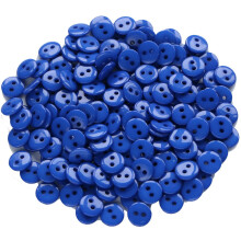 GANSSIA 11/32 Inch Button 9mm Tiny Size Sewing Flatback Resin Buttons Color Blue Pack of 500 Pcs
