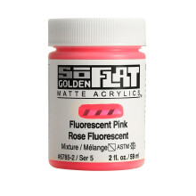 SoFlat Matte Acrylics από GOLDEN Fluorescent Pink 2 fl. oz. Βάζο Επαγγελματικό Ακρυλικό Χρώμα Ημιδιάφανο