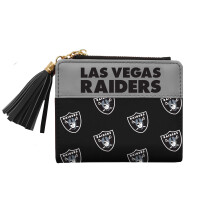 Littlearth Las Vegas Raiders NFL mini szervezo fekete unisex felnott sportrajongi pnztrca kompakt cipzras pnztrca 3 krtyahellyel s igazol