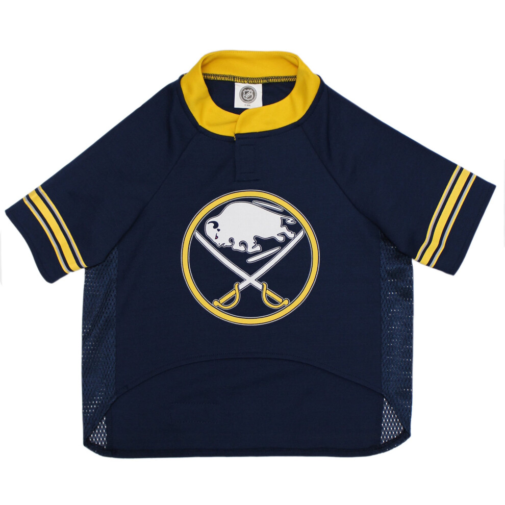 Photos - Dog Clothing Pets First NHL Buffalo Sabres Jersey for Dogs & Cats X-Small. - Let Your Pet Be A Real NHL Fan! SAB-4006-XS