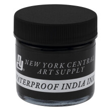 New York-i kzp-indiai tinta 1 oz-os palack  rjen el hatst a matt fekete indiai tintval, tkletes muvszek szmra kalligrfiai illusztrcik