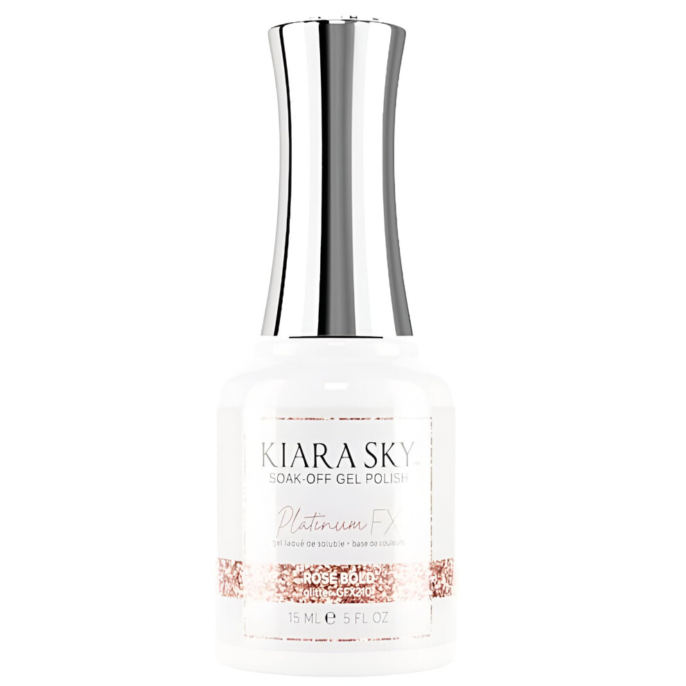 Kiara Sky Silver Platinum Fx Reflective Gel Polish 0.5 Fl Oz Rose Bold