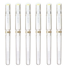 Uni-Ball Signo Broad Point Gel Impact Pen tinta blanca 6 bolgrafos por paquete (Importacin de Japn) Paquete original Komainu-Dou (2 diseo 1)