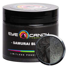 Eye Candy Pigmenten Premium Grijs Mica Poeder - Samurai Zwart (50gr) - voor Epoxyhars Zeepverf Houtbewerking Acryl Gieten Badbommen Vissen Lokt - DIY