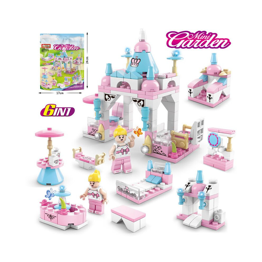 (Garden, 131pcs) Jigsaw City Assembled Building Blocks Childrens Small Toy Educational Particles
