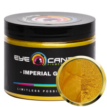 Pigmentos de dulces oculares Gold Mica Powder - Gold Imperial (50gr) - Para pintura de jabn de resina epoxi de la carpintera de la carpintera de l