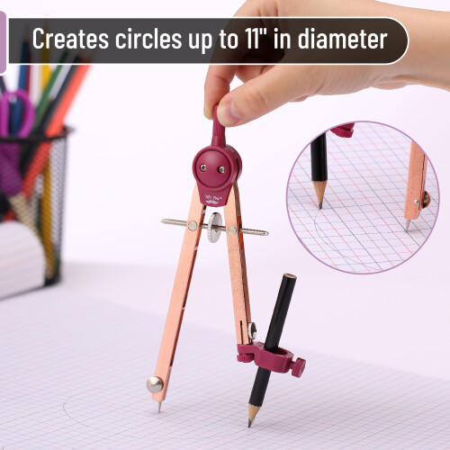 Mr. Pen- Compass for Geometry  Rose Gold  Compass with Pencil  Drawing Compass Drawing Tool  Math Compass  Drafting Tools  Drawing Tools  Geometry Com 2