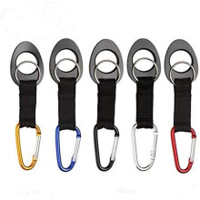 GetLucky Durable Silicone Water Bottle Holder Hook Carrier with Carabiner Clip & Key Ring Fits Any 12oz 17oz and 25oz Water Bottles for Outdoor Act